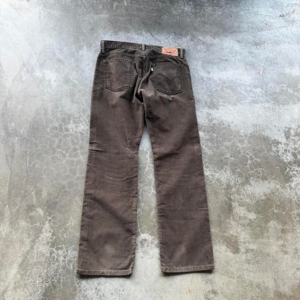 Vintage Levi's brown corduroy wide leg pants men's size tagged 33x30 - Picture 5 of 8